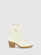 Botins Texanas em Branco Cru